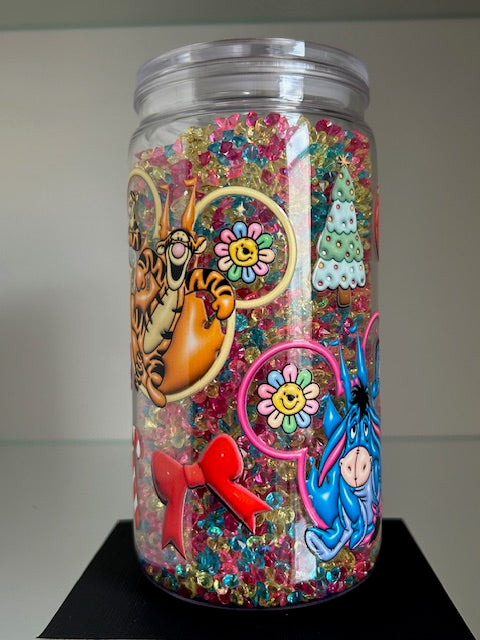 Hundred Acre Snow Globe Tumbler - 16oz Diamond Filled Cup